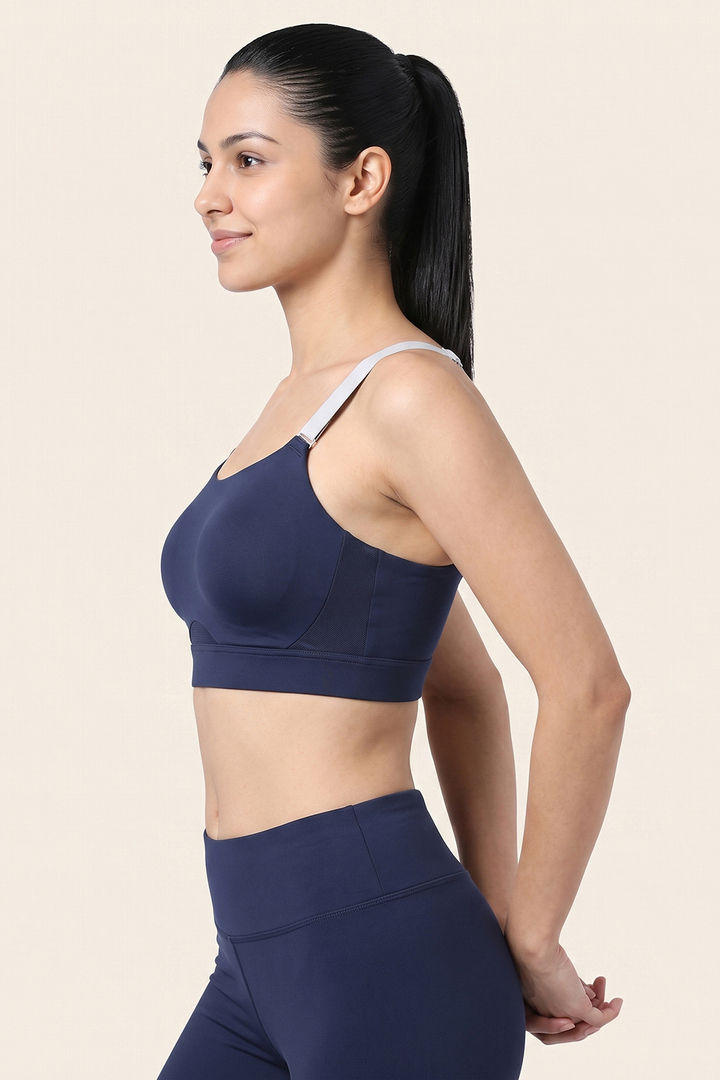 Zelocity High Impact Quick Dry Sports Bra - Black Iris — image 4